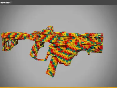 SciFi Weapon   Low-poly 3D model