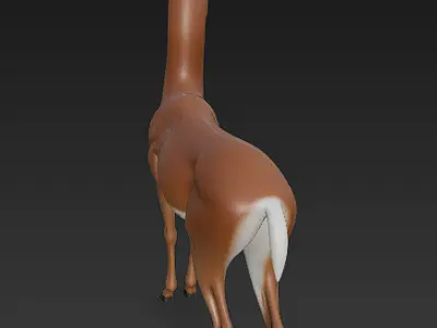 Deer Realistic 3D Model Basic - Low Poly Realistic Low-poly 3D model