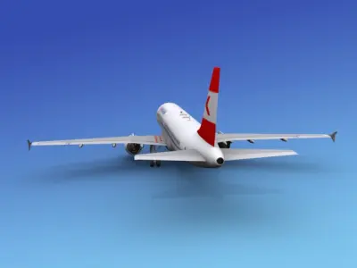 Airbus A320 Austrian Airlines 3D model