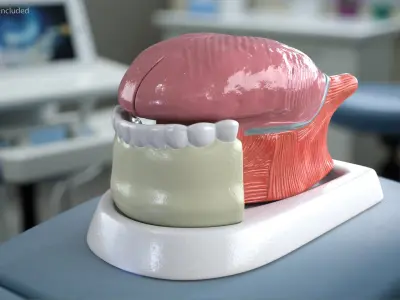 Human Tongue Anatomy Model 3D model