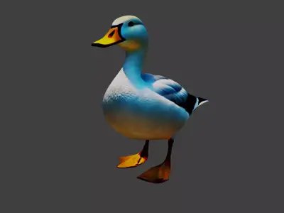 Duck Animal Low-poly 3D model