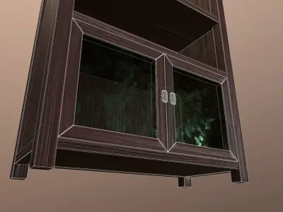 Pacifica Inspired Bookshelf Free low-poly 3D model