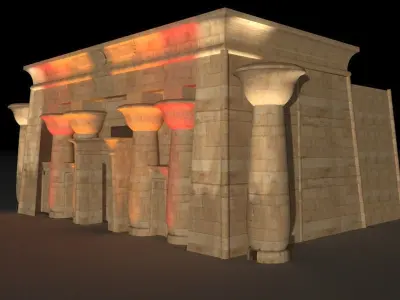 Pharaonic Temple Edfu 3D model
