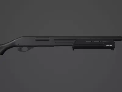 Remington 870 tac - 14 Low-poly 3D model