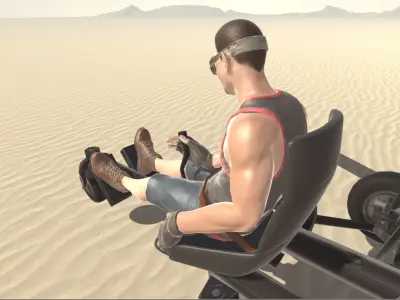 Ultra Light Helicopter Low-poly 3D model