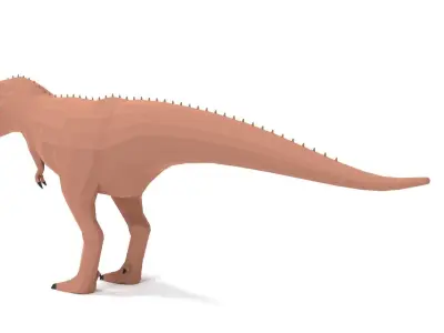 Low Poly Cartoon Carnotaurus Dinosaur Low-poly 3D model