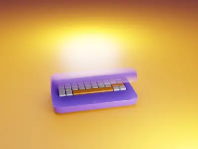 commercial laptop animation Low-poly 3D model