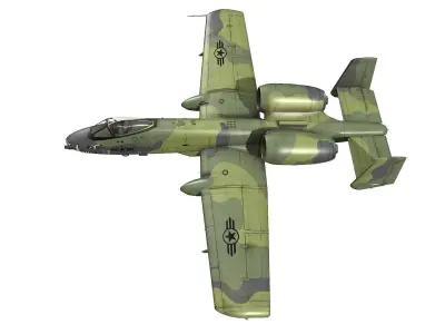 A-10A Thunderbolt II Low-poly Low-poly 3D model