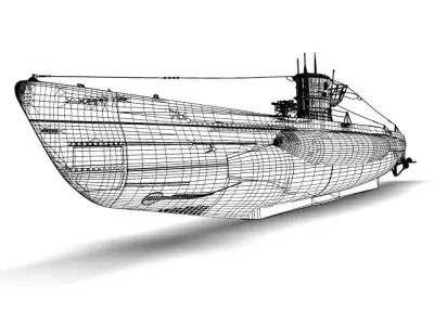 Type VIIc U-Boat 3D model