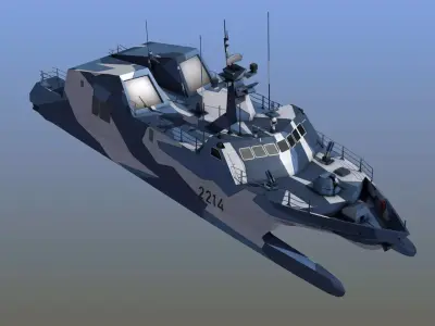 Type 22 Houbei Missile Boat 3D model