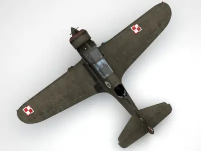 Pzl 23 Karas light bomber 3D model