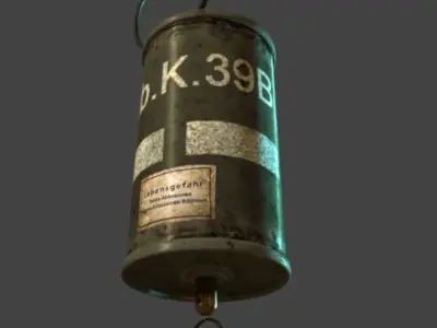 Grenade set WW2 Low-poly 3D model