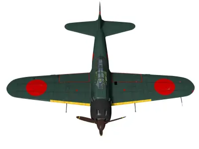 A6M5a Zero fighter Type 52 kou 3D model