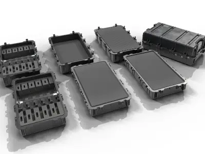 Weapon case Peli 1780 Low-poly 3D model