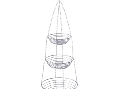  Three-Tier Hanging Basket Models, Silver 