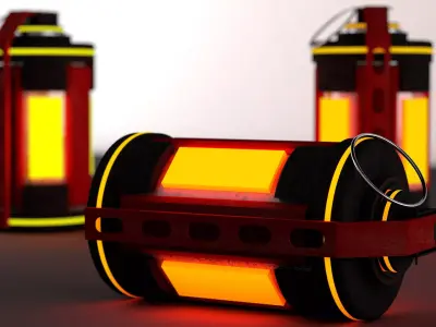 SCI-FI BOMB GRENADE EXPLOSIVE  Low-poly 3D model