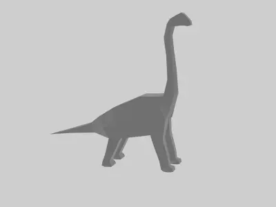 Brachiosaurus dinosaur Free low-poly 3D model
