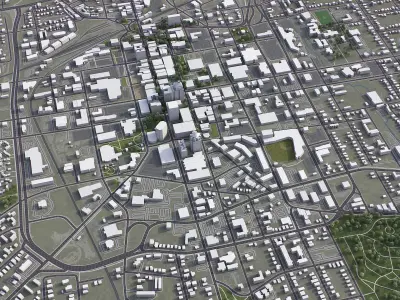 Greensboro Low-poly 3D model