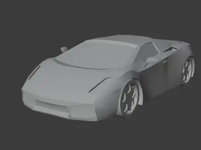 Sport Car Free Low Poly Free 3D model