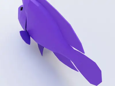Napoleon fish low poly 3d model  Low-poly 3D model