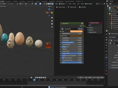 Egg Geometry Nodes Free low-poly 3D model