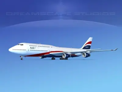 Boeing 747-8I Jumbo Jet Arik 3D model