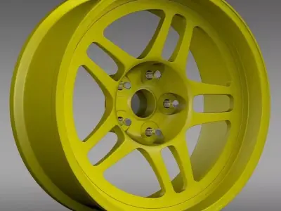 Chevrolet Camaro GS Racecar 2008 rim 3D model