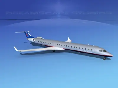 Bombardier CRJ1000 United Airlines Express 3D model