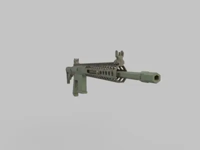 M4 gun Low-poly 3D model