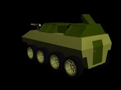 Fighter Car - Animated Low-poly 3D model
