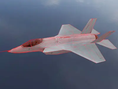 Lockheed Martin F35 Lightning Low-poly 3D model