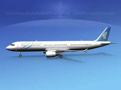 Airbus A321 Air New Zealand 3D model