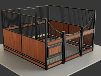 Horse stall 3D model purchase