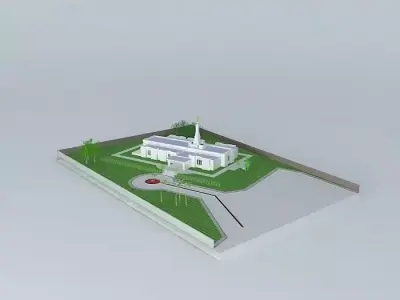 LDS.Temple Tampico, Tamaulipas.México 83rd. operating temple. Free 3D model