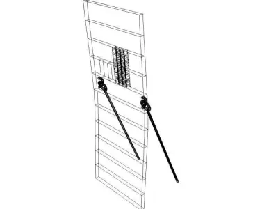 Personal Armor Shield - Medieval Pavise 3D model