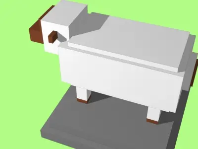 VOXEL SHEEP - MODEL 12 Low-poly 3D model