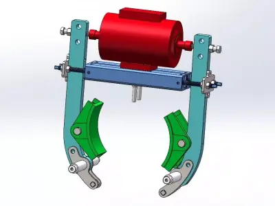 Drum type electromagnetic brake 3D model