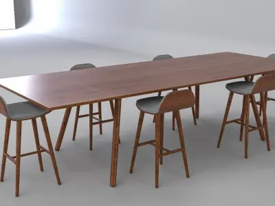 Living Room Set free Free 3D model