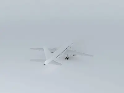 Template Boeing 757 200M Combi Free 3D model