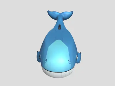 Whale Fish 3D Model PBR Textured Game Ready Low-poly 3D model