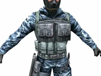 R5 Face mask Army Soldier Low-poly 3D model