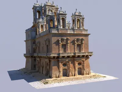 Fortress citadel Pack 5 Low-poly 3D model