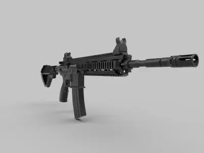 M416 RIFLE Low-poly 3D model Low-poly 3D model