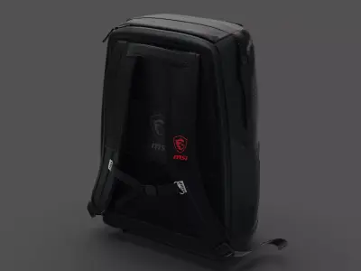 MSI Urban Raider Gaming Laptop Backpack Low-poly 3D model