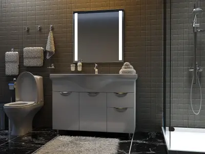 Inventory for an adjoining bathroom 3D model