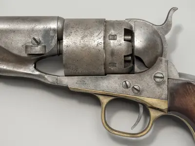  Colt 1860 Army Revolver Low-poly 3D model
