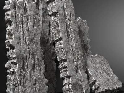 Slab rock thin five part n1 3D model