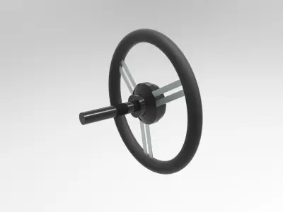 Stearing wheel 4 3D model