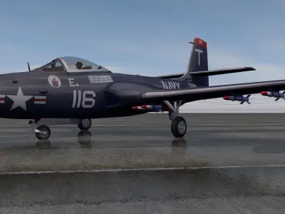 McDonnell F2H-2 Banshee 3D model
