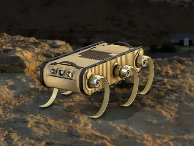 RHex Robot Boston Dynamics Low-poly 3D model